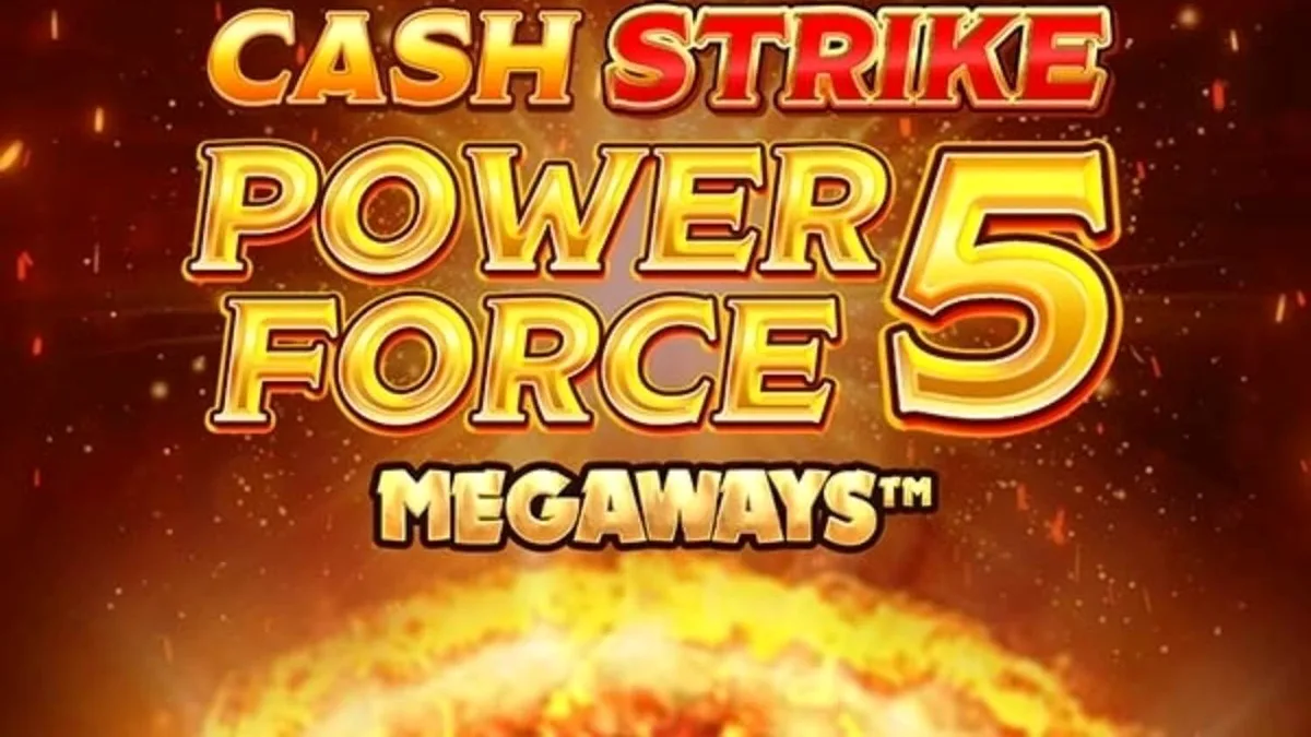 Tampilan antarmuka slot Cash Strike Power Force 5 Megaways dengan simbol buah klasik